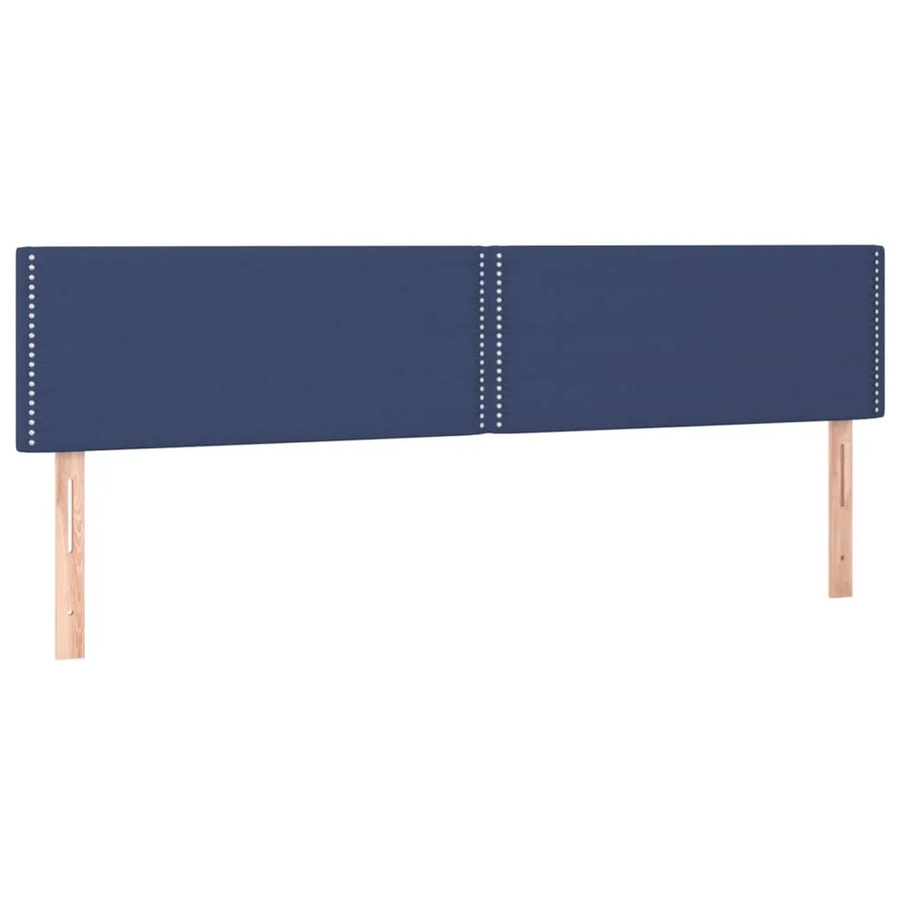 vidaXL LED Kopfteil Blau mit USB-Ladeport und integrierter Beleuchtung, Stoff, B: 180 cm, T: 5 cm, H: 78-88 cm - Bild 2