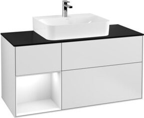 V&B Waschtischunterschrank Finion in Weiß lackiert, Breite: 120 cm, Tiefe: 50,1 cm, Höhe: 50,1 cm - Bild 1
