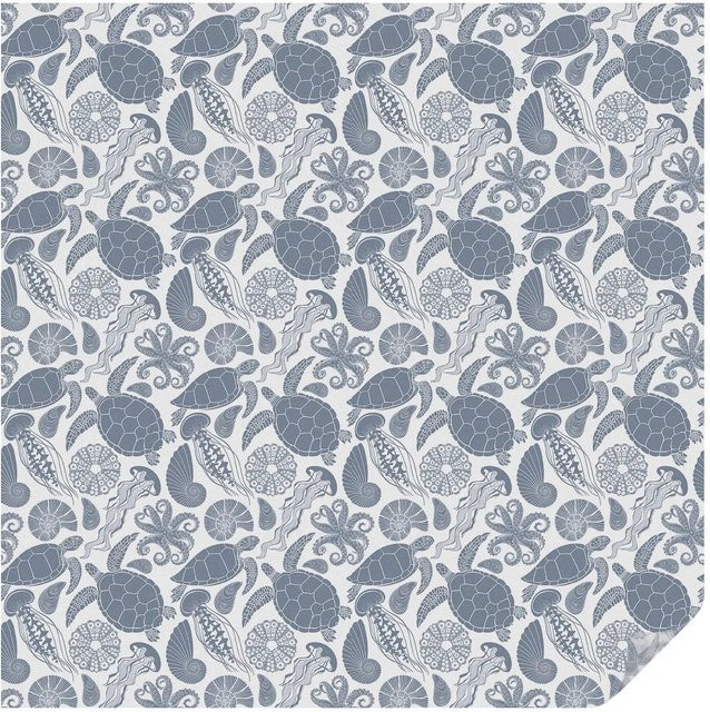 Tulup Fensterfolie Meeresleben Sichtschutz Blau, B/H: 100 x 100 cm - Bild 1