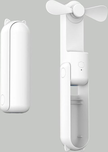 Tragbarer 3-in-1 Mini-Handventilator, zusammenklappbarer elektrischer Taschenventilator in Weiß - Bild 1