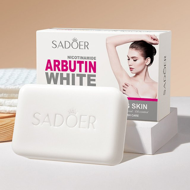 SADOER Gesichtsseife mit Niacinamid und Arbutin, Schaum, Gesicht und Körper - Bild 1