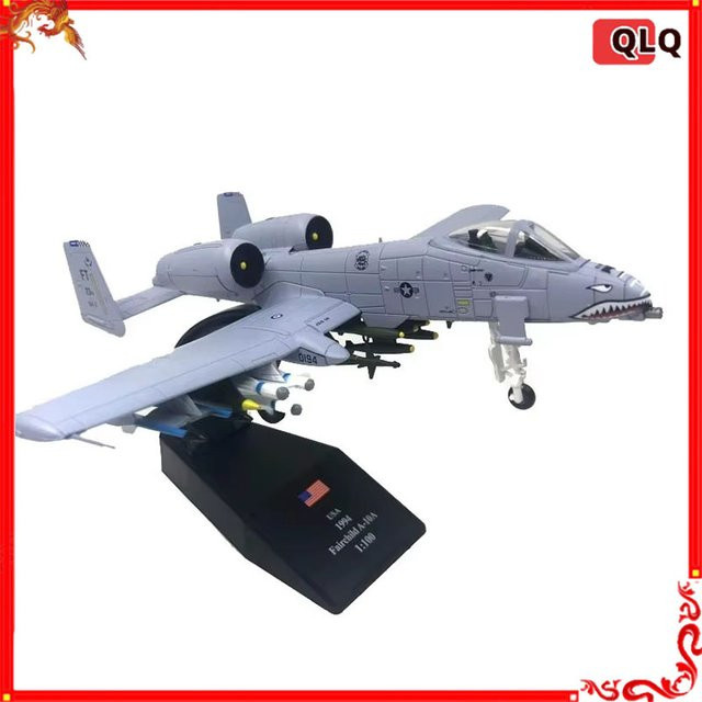 DUTRIEUX US A-10 A10 Thunderbolt II Warthog Hog, Modellflugzeug, 1:100, Metall, Grau - Bild 1