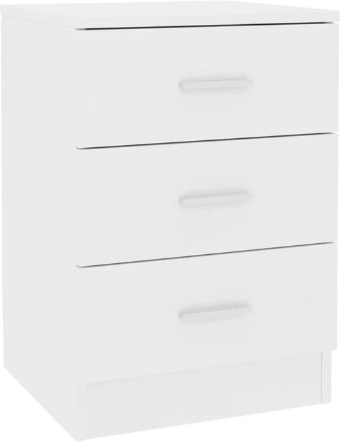 vidaXL Nachttische 2er-Set Weiß aus Holzwerkstoff B/T/H: 38 x 35 x 56 cm - Bild 1