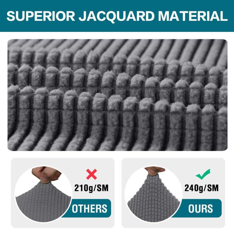 Abnehmbare Jacquard Stuhlsitzbezüge aus Stretch Spandex in Multicolour für Esszimmerstühle und Hochzeitsstühle - Bild 5