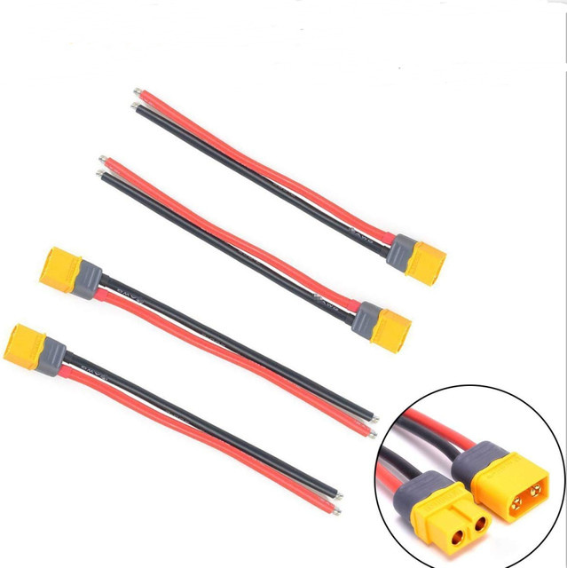 Amass XT60-Stecker mit 14 AWG-Silikondraht für RC-Flugzeug und Drohne - Bild 1