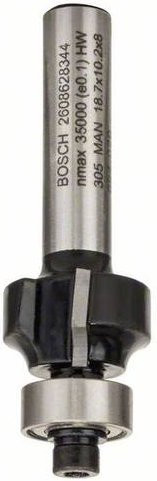 Bosch Abrundfräser Hartmetall in Silber, Schaftdurchmesser: 8 mm, Gesamtlänge: 53 mm, Radius: 3 mm - Bild 1