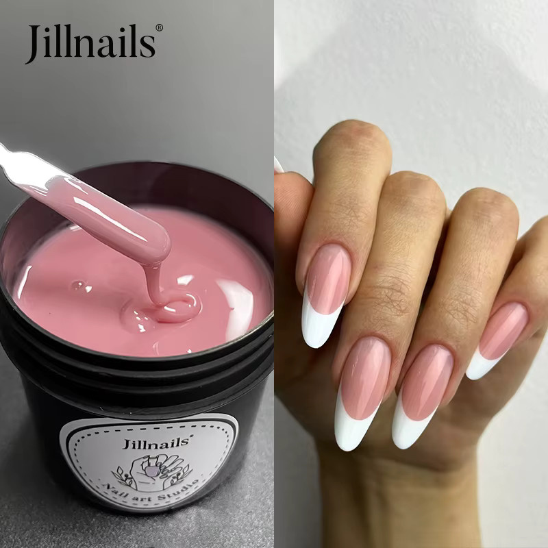 Jillnails Builder-Nagelgel, milchig weiß rosa, 100 ml - Bild 1