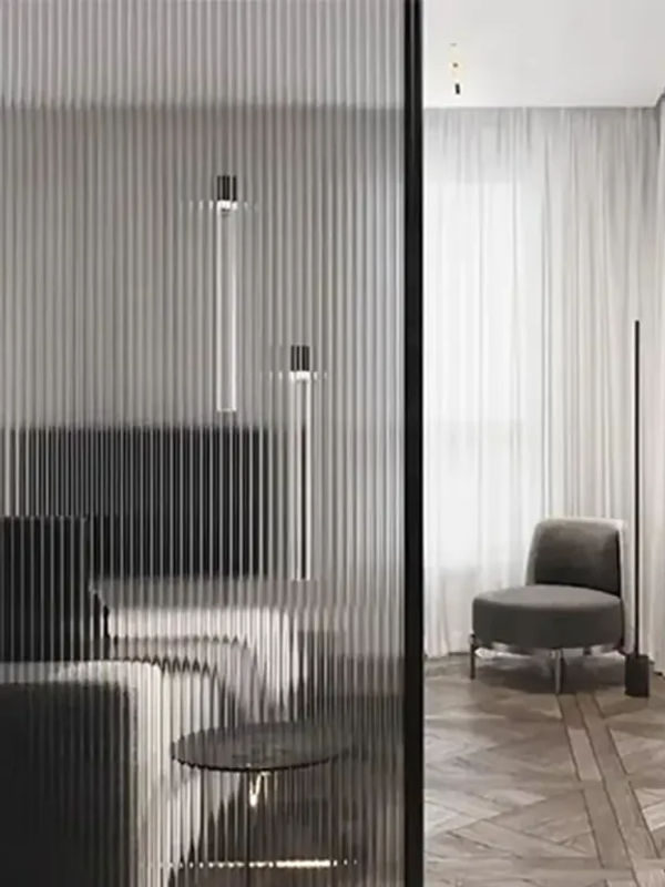 WXSHSH 3D Glasfolie Art Deco Design, transparent und undurchsichtig, elektrostatisch haftend, geometrisches Muster für Badezimmerfenster - Bild 6