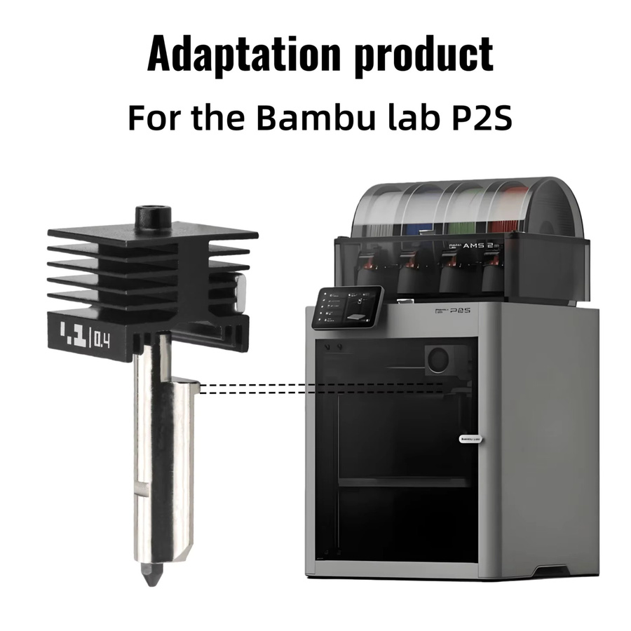 Bambu Lab Ersatz-Hotend mit gehärteter Stahldüse für P2S und H2S 3D-Drucker, Durchmesser: 0,2 mm, 0,4 mm, 0,6 mm und 0,8 mm - Bild 4