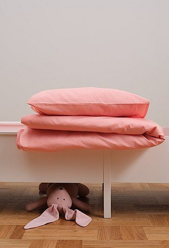 Jotex ZACK MINI Bettbezug-Set für die Krippe aus Bio-Baumwolle in Pink - Bild 1
