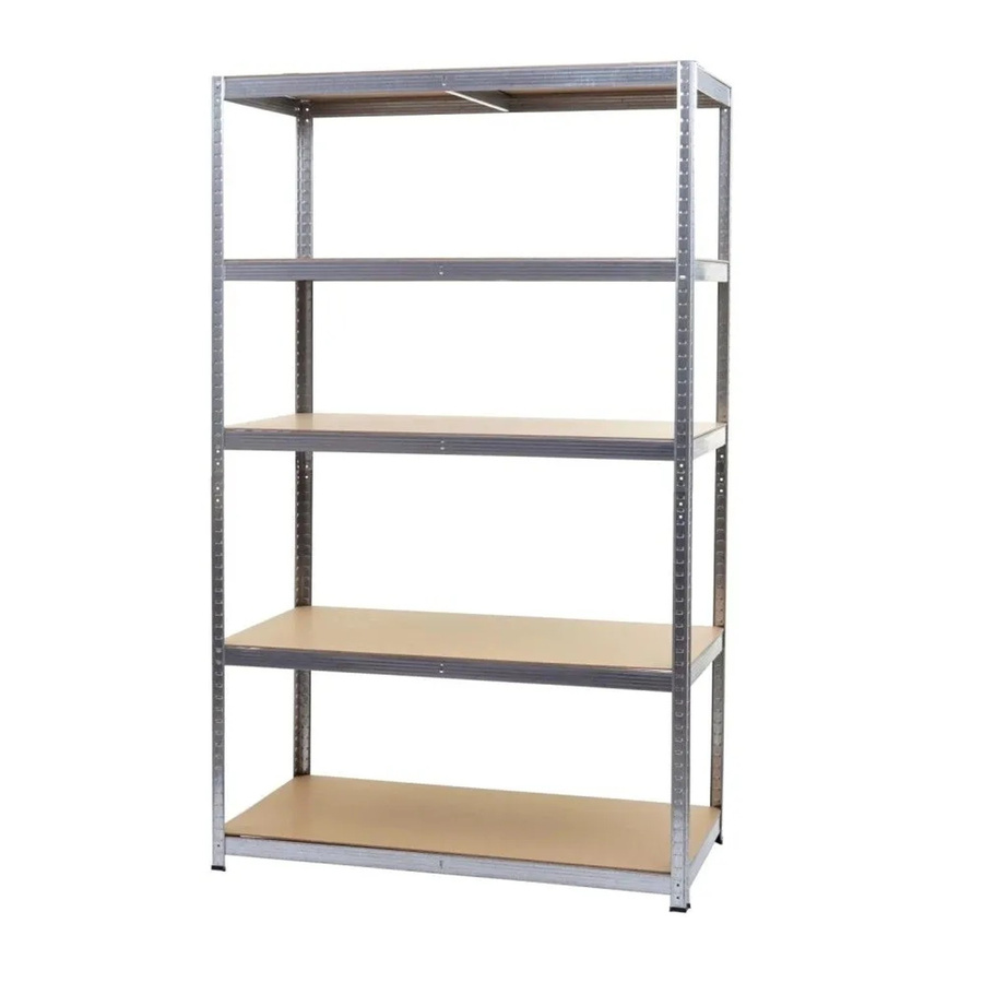 MCW Schwerlastregal E33 verzinkt in Silber mit 5 Böden, B/T/H: 200 x 120 x 60 cm - Bild 2