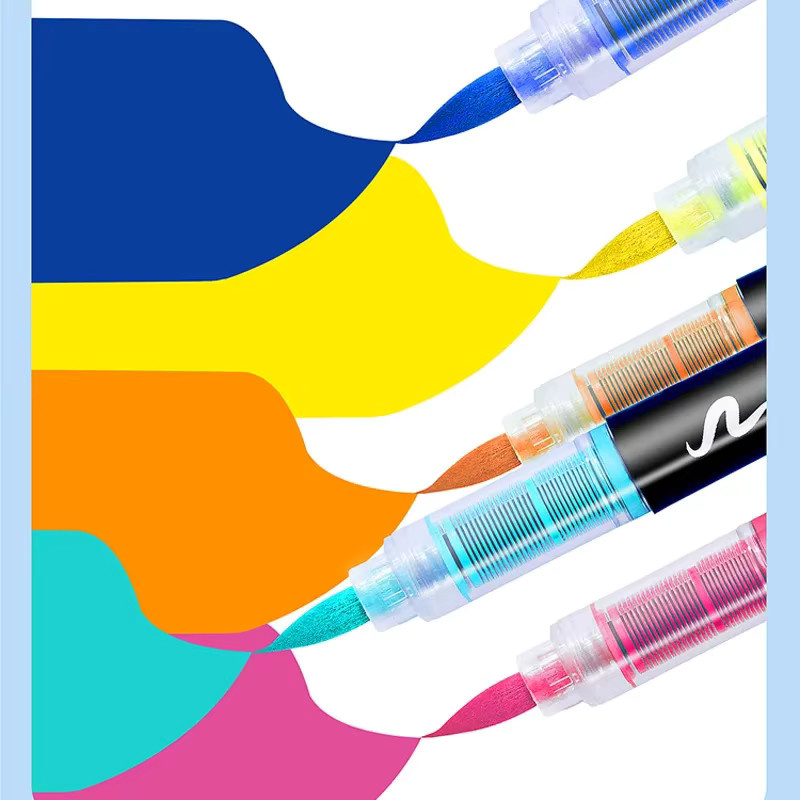 Guangna Acryl-Farbmarker mit Pinselspitze und Tintenkontrollsystem für Stein, Leinwand, Glas, Kunststoff und Stoff in Multicolour - Bild 7