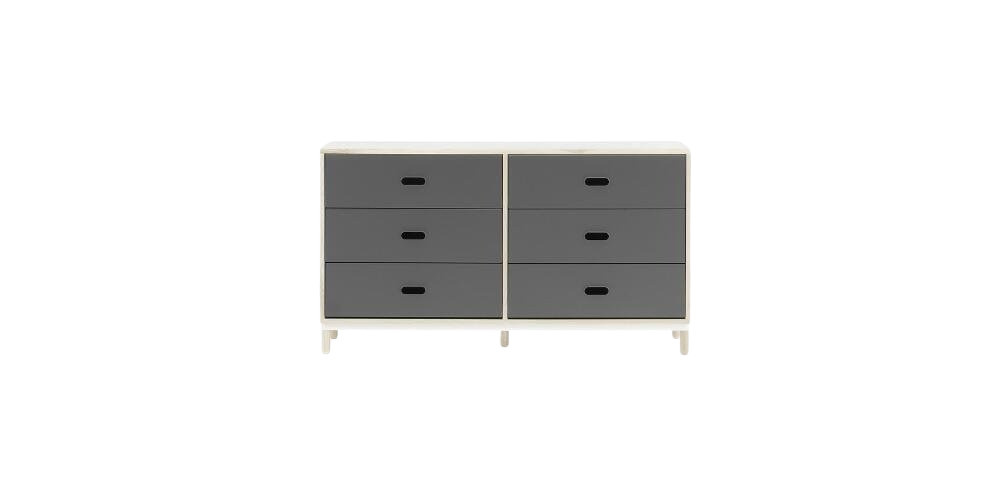 Normann Copenhagen Kabino Kommode Breit in Weiß oder Grau aus Eschenholz und MDF mit Aluminium-Details im skandinavischen Design - Bild 2