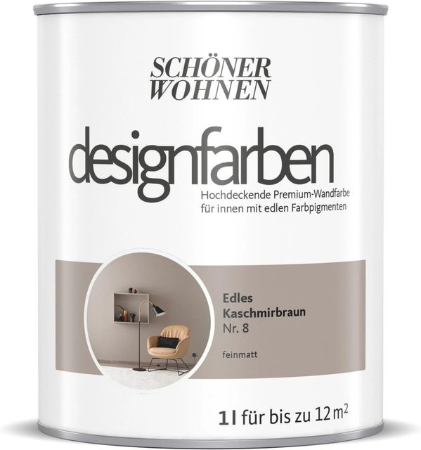 Schöner Wohnen Designfarbe Kaschmirbraun in Holzoptik, 1,0 l - Bild 1