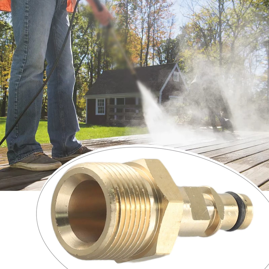 Kärcher M22-Adapter Schnellverbinder in Gold für Hochdruckreiniger-Schläuche der K-Serie und Gartenbewässerung - Bild 2