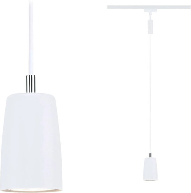 Paulmann Pendelleuchte Cover URail GU10 Hochvolt-Schienensystem, Signalweiß, B/H: 122 x 6,5 cm - Bild 1