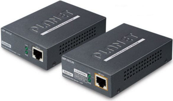 PLANET LRP-101U-KIT Netzwerkextender mit 100Mb LAN, 10Base-T und 100Base-TX für bis zu 1 km in Blau und Schwarz - Bild 1