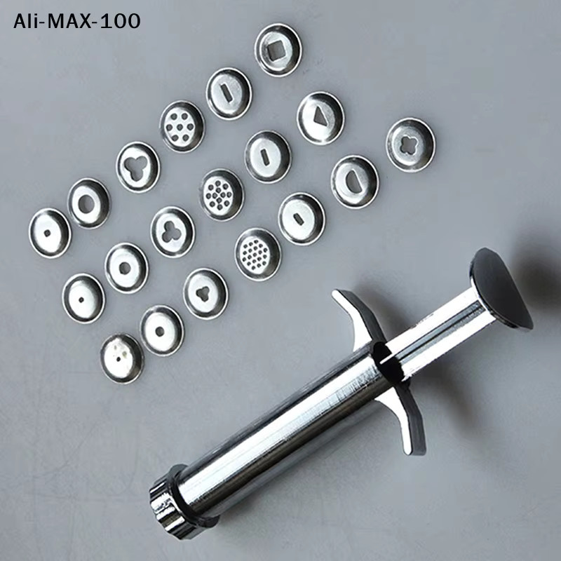 Hoeaden Tonextruder Set AM3 mit 20 Teilen in Silber für Zuckerpaste und Skulpturen sowie Polymer-Werkzeug - Bild 3