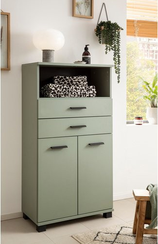 Schildmeyer Highboard Palermo in Pistazie Grün, B/H/T: 59,8 x 110,5 x 32,6 cm - Bild 3