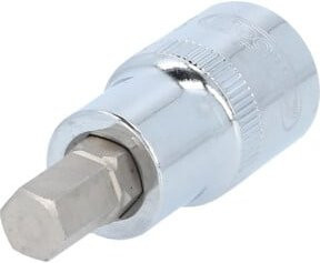 KS Tools CHROMEplus Bit-Stecknuss Innensechskant kurz 9mm in Silber - Bild 1