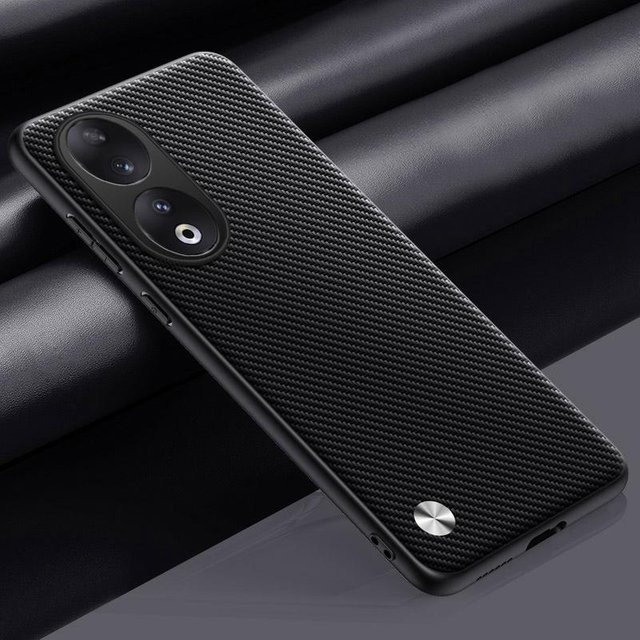 Mattierte PU-Leder Handyhülle für Honor 50, Honor 70 und Honor 90 in Schwarz - Bild 1