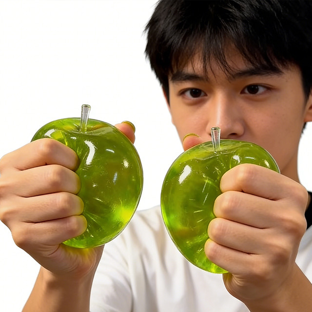 Bandai Squishy Grüner Apfel, Stressball, Weiches Fidget-Sensorikspielzeug - Bild 1