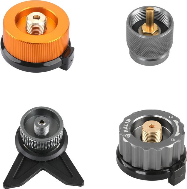 Gas Tank Adapter für Outdoor Camping Herde und Gasbrenner in Orange mit American Standard Anschluss - Bild 1