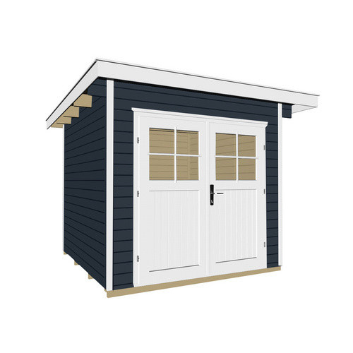 WEKA Gartenhaus Casa Gr. 4 aus Holz mit Flachdach in Grau und Anthrazit, B/H/T: 356 x 224 x 295 cm - Bild 3