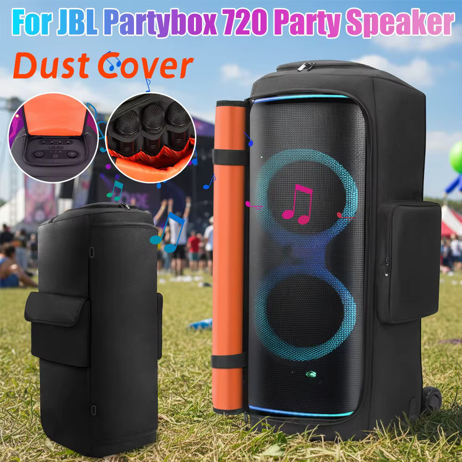 Schutzhülle für JBL Partybox 720, gepolsterte Tragetasche mit Reißverschluss, Schwarz - Bild 2
