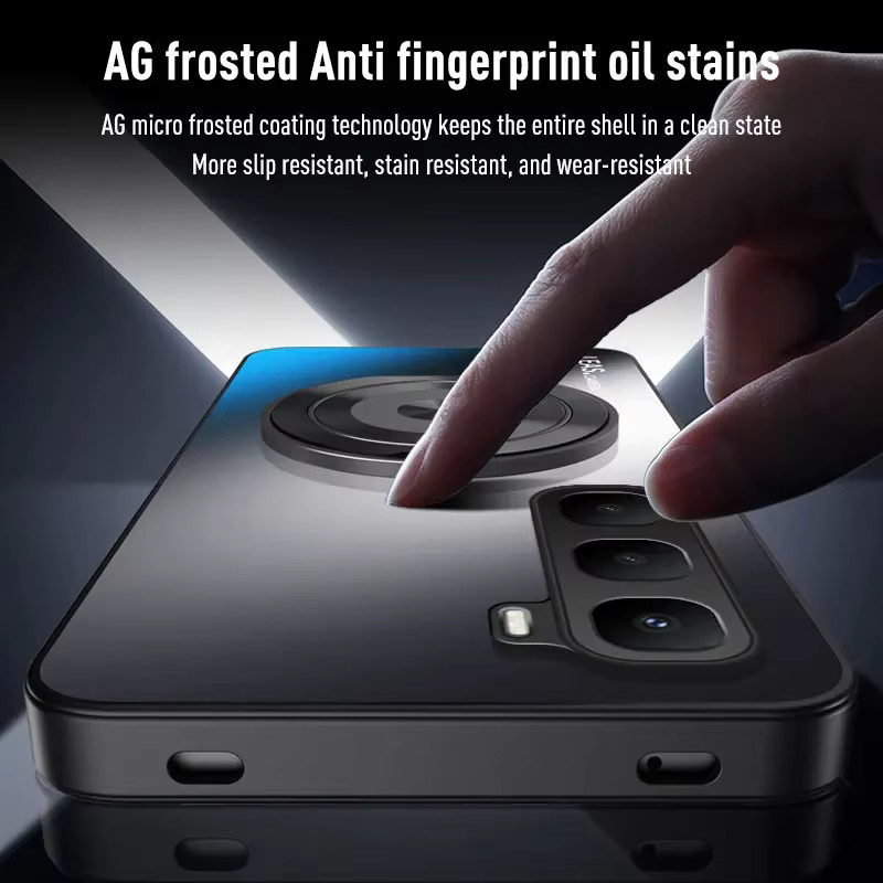 Infinix Hot 60 Pro+ und Hot 60i Schutzhülle AG Frosted Soft TPU+PC Matte Stand Back Cover in Blau und Schwarz - Bild 3