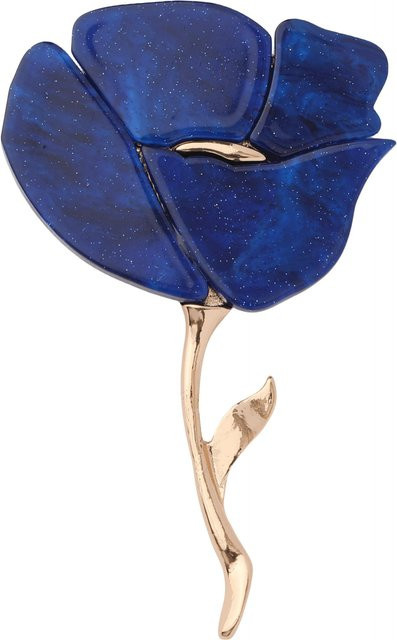 XYNN Blumenbrosche, Acryl-Rose, Blau, Damen - Bild 1