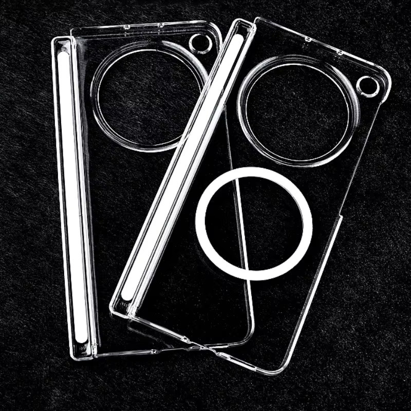 Transparente magnetische Schutzhülle mit Scharnier und Kameralinsenschutz für OPPO Find N6 N5 kompatibel mit MagSafe - Bild 2