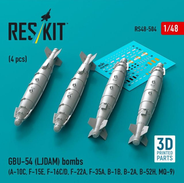 ResKit Models GBU-54 (LJDAM) Bombs, 4-teiliges Set, 3D Printed - Bild 1