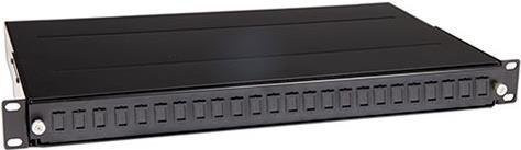 ACT Fiber Panel 24 Ports Unloaded Glasfaserträger in Schwarz (FA2044) - Bild 1