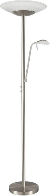 Lindby LED Stehlampe Ragna modern aus Glas und Metall in Transparent und Silber, dimmbar, 2-flammig - Bild 1