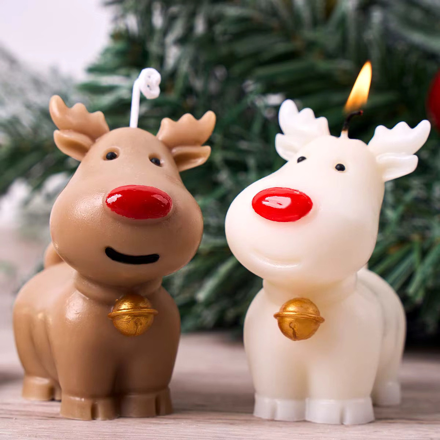 UDOCOOL 3D Elch Silikonform für DIY Duftkerzen, Seife und Gips für Weihnachtsdeko und Handwerk - Bild 1