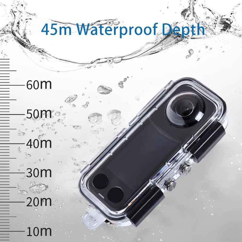Insta360 X5 Unsichtbare Tauchhülle Transparent Wasserdichtes Unterwasser Gehäuse bis 45m Tiefe - Bild 2