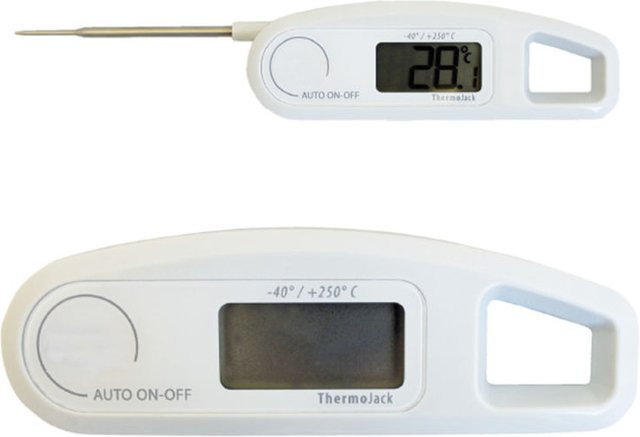 Schneider Klappthermometer aus Metall in Weiß, Länge: 6 cm - Bild 1