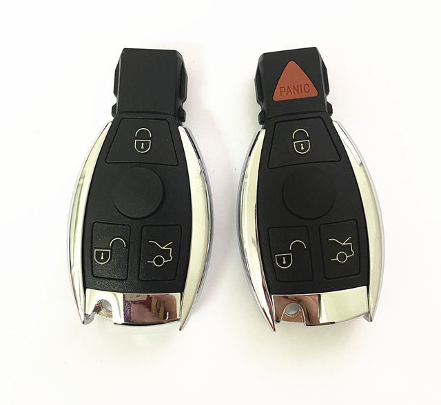 Wilongda Auto-Fernbedienungsschlüssel für Mercedes Benz W203 W204 W205 W210 W211 W212 W221 W222 A B C E S Klasse mit 3/4 Tasten 433 MHz in Schwarz - Bild 1