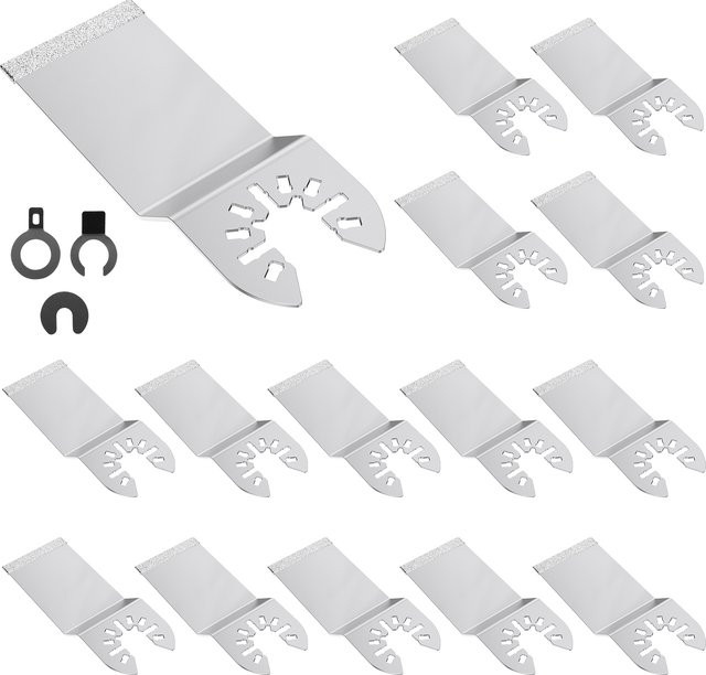 Hands DIY Diamant-Oszillierklinge in Silber für die Fugenentfernung von Zementmörtel, Gips und Stein - Bild 1