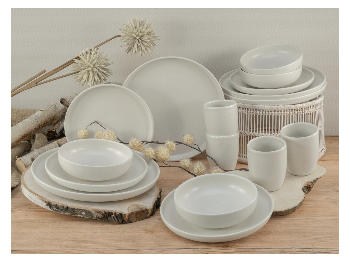 CreaTable Kombiservice Uno Offwhite aus Steinzeug, 16-teilig - Bild 2