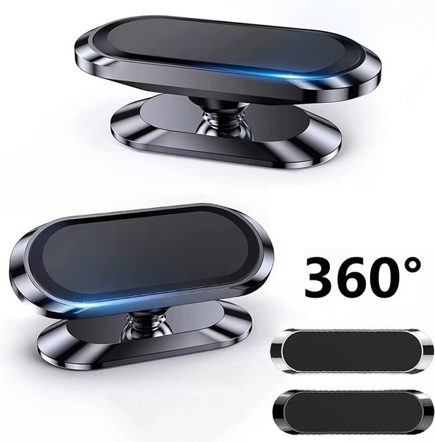 Magnetische Auto-Handyhalterung von VORILYNEX in Schwarz mit 360-Grad-Drehung für iPhone, Huawei und Realme zur GPS-Navigation - Bild 1