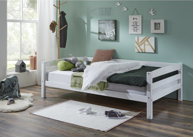Relita Einzelbett Nora aus Buche massiv, weiß lackiert, Liegefläche 120 x 200 cm - Bild 1