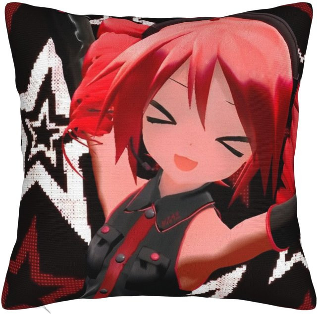 Kasane Teto Kissenbezug von JMG Clothing aus Polyester in Rot mit Reißverschluss, B/H: 40 x 40 cm oder 50 x 50 cm - Bild 1