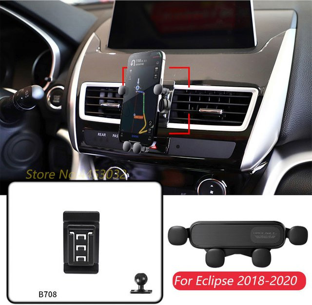 Mitsubishi Eclipse 2018-2020 Auto Handyhalterung mit Schwerkraft-Funktion und verstellbarer GPS-Navigation in Schwarz - Bild 1