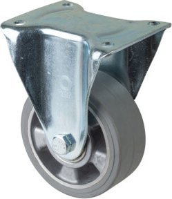 BS Schwerlastrolle N110.B83.125 aus Aluminium in Silber/Grau mit Schraubbefestigung - Bild 1