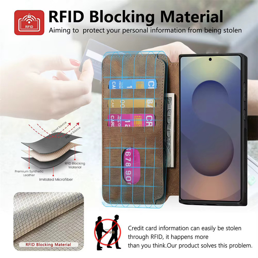 2-in-1 Leder-Hülle mit abnehmbarem Kartenetui und Magnetverschluss für Xiaomi Poco X8 Pro Ultra 5G in Pink oder Brown - Bild 3