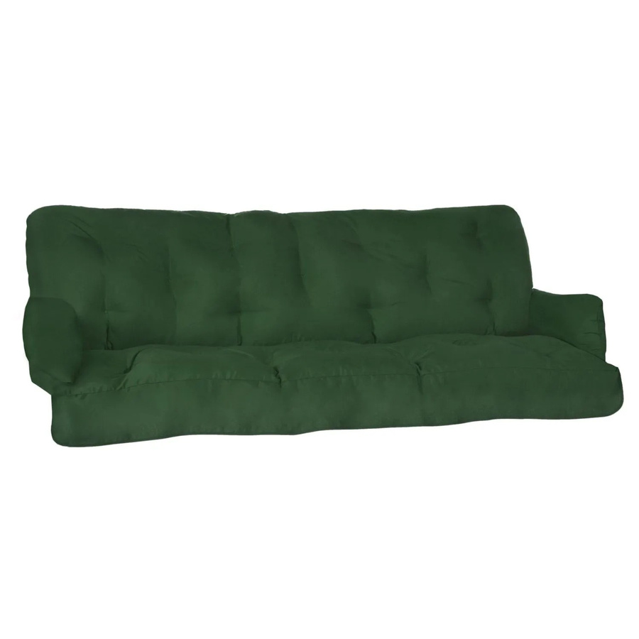 Beautissu Flair HS Hollywoodschaukelauflage in Dunkelgrün mit UV-beständigem Polyester und Schaumstoff, B/T/H: 180 x 50 x 8 cm - Bild 2