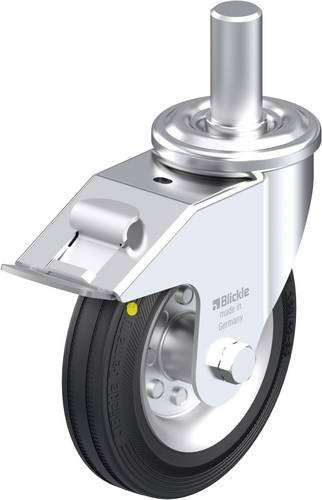 Blickle Stahlblech-Lenkrolle LEZ-VE 160R-27-FI-EL in Silber und Schwarz mit 160 mm Rad-Durchmesser und einer Tragfähigkeit von max. 135 kg - Bild 1