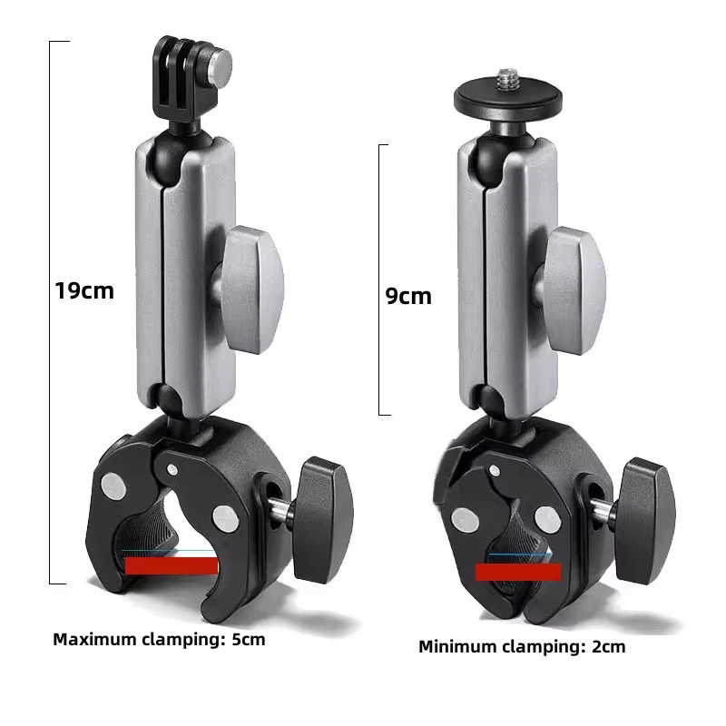 Gimbal Adapter Rahmen für DJI Osmo Pocket 3, Pocket 2, Pocket 1 und GoPro Action Kameras zur Befestigung am Mountainbike oder Motorrad - Bild 3